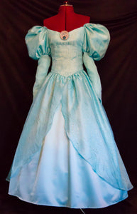 Costume Ariel Dress Cosplay Costume ADULT Custom Size Cosplay DELUXE Little Mermaid AQUA Gown