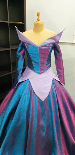 Color changing aurora Dress Cosplay costume