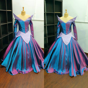 Color changing aurora Dress Cosplay costume