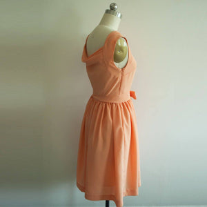 1960's vintage dress  summer Dress Hollywood Paris as it sizzles  Audrey Hepburn Dress Orange Dress