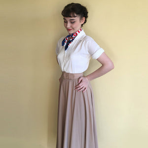 1950s summer blouse audrey hepburn top movie style Princess Ann blouse cosplay costume