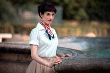 Load image into Gallery viewer, 1950s summer blouse audrey hepburn top movie style Princess Ann blouse cosplay costume