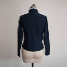 Load image into Gallery viewer, Women Vintage Blue Blouse Audrey Hepburn Knit Sweater 100% Wool