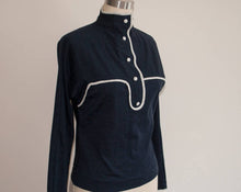 Load image into Gallery viewer, Women Vintage Blue Blouse Audrey Hepburn Knit Sweater 100% Wool