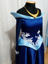 Load image into Gallery viewer, Customade princess Sleeping Beauty Aurora blue dres