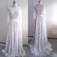 Load image into Gallery viewer, Bohemian Long sleeve lace Vintage Wedding dress