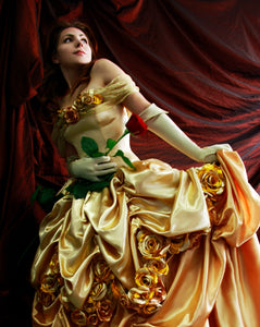 Belle's Gold Dress Costume Adult Belle cosplay costume Belle MJcostume Belle's Gold Dress Costume Adult Belle cosplay costume Belle MJcostume