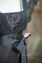 Load image into Gallery viewer, Titanic 1912 black Rose Edwardian Downton Abbey dress