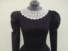 Load image into Gallery viewer, Black Victorian Dress - 1890s silhouette