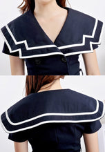 Load image into Gallery viewer, Vintage styleBlair Waldorf  sailor Navy Blue Gossip Girl custom Dress