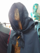 Load image into Gallery viewer, READY FOR SHIPPING Blue Hooded Cape, unisex cloak, cape