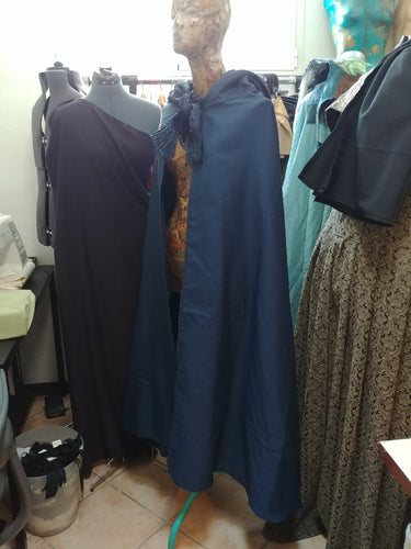 READY FOR SHIPPING Blue Hooded Cape, unisex cloak, cape