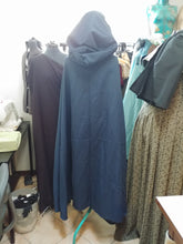 Load image into Gallery viewer, READY FOR SHIPPING Blue Hooded Cape, unisex cloak, cape