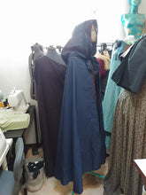 Load image into Gallery viewer, READY FOR SHIPPING Blue Hooded Cape, unisex cloak, cape