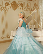 Load image into Gallery viewer, Cinderella Princess Blue dress cosplay Adult dress princess cinderella Premium cosplay