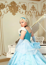 Load image into Gallery viewer, Cinderella Princess Blue dress cosplay Adult dress princess cinderella Premium cosplay