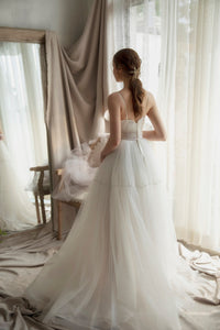 Tulle wedding gown bridal gown ivory wedding dress Ballgown Bohemian gown boho dress
