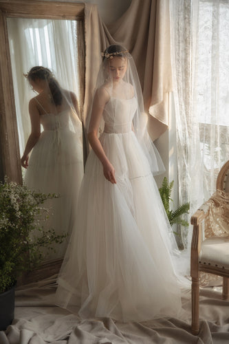 Tulle wedding gown bridal gown ivory wedding dress Ballgown Bohemian gown boho dress