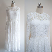 Load image into Gallery viewer, Kate Middleton white Lace midi long sleeve bridal gown dress