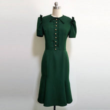 Load image into Gallery viewer, Royal Canada Tour Duchess of Cambridge Bridal midi dress Kate Middleton Emerald Dress