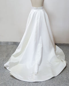 Maxi bridal skirt duchess satin wedding ballgown skirt with train bridal separates cosplay costume