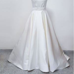 Maxi bridal skirt duchess satin wedding ballgown skirt with train bridal separates cosplay costume