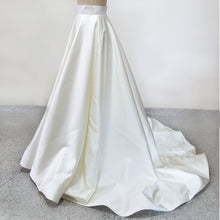 Load image into Gallery viewer, Maxi bridal skirt duchess satin wedding ballgown skirt with train bridal separates cosplay costume