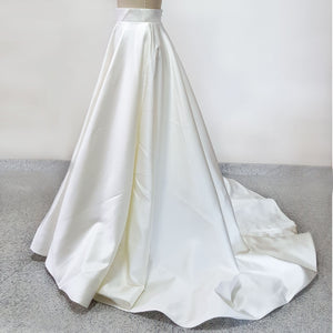 Maxi bridal skirt duchess satin wedding ballgown skirt with train bridal separates cosplay costume