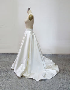Maxi bridal skirt duchess satin wedding ballgown skirt with train bridal separates cosplay costume