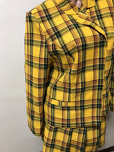 Load image into Gallery viewer, Cher Clueless costume Halloween costume Plaid Jacket Skirt Yellow plaid skirt Plaid tartan set School uniform Clueless skirt Clueless jacket