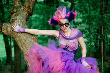 Load image into Gallery viewer, Pink Purple Petticoat Fairytale Cheshire Cat Cosplay Tulle Skirt Alice In Wonderland Fairy Costume