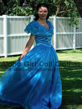Load image into Gallery viewer, Cinderella 2015 Princess Costume Gown Dress for Girls Teens Adults w Choice of Butterflies or Bows