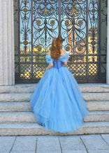 Load image into Gallery viewer, Halloween Costume Cosplay Princess Dress Cinderella Blue Ball Gown