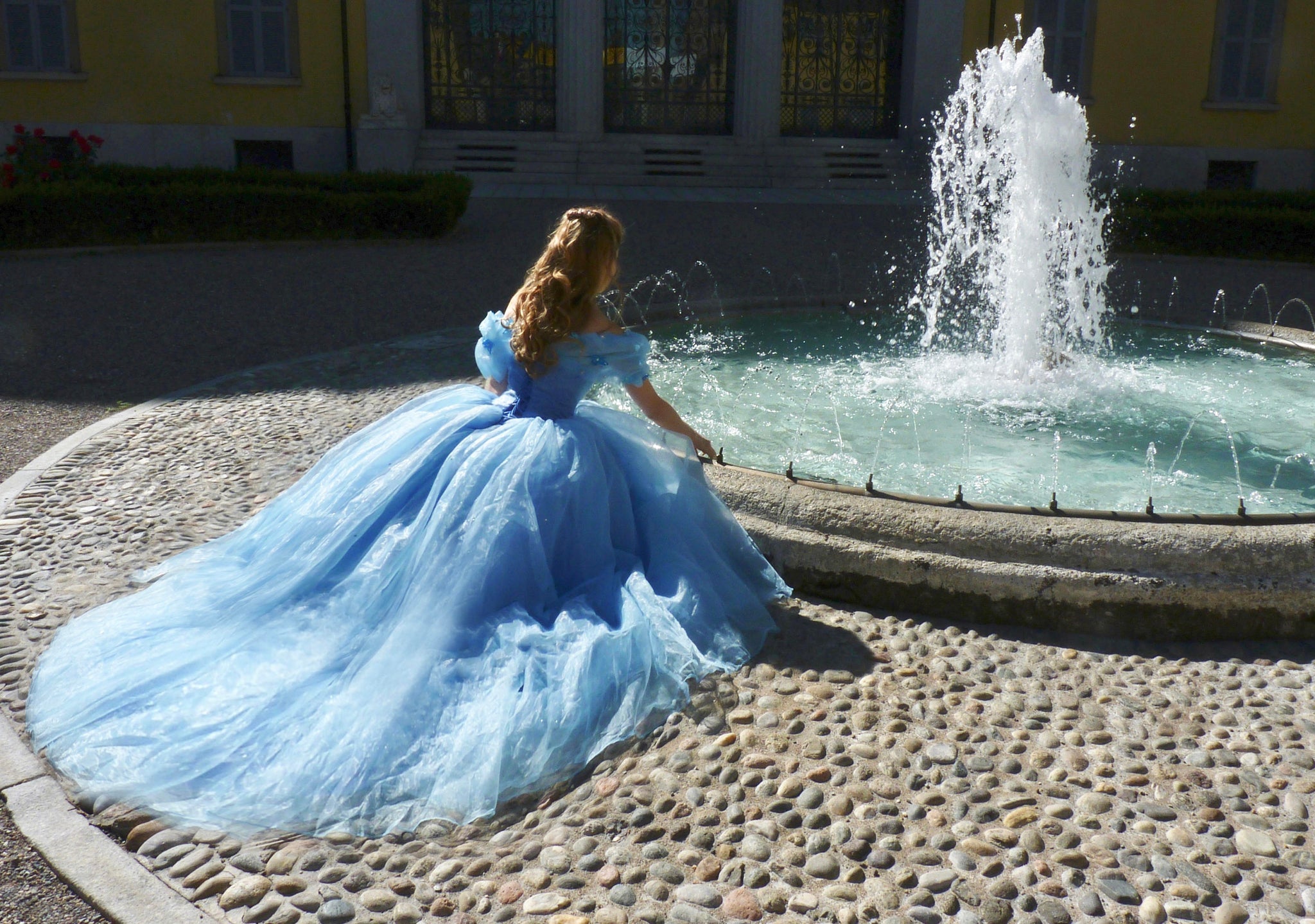Halloween Costume Cosplay Princess Dress Cinderella Blue Ball Gown MJcostume Halloween Costume Cosplay Princess Dress Cinderella Blue Ball Gown MJcostume