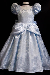 FLORAL Satin Brocade CHILD  Dress Cosplay Costume Size Cinderella GOWN Costume