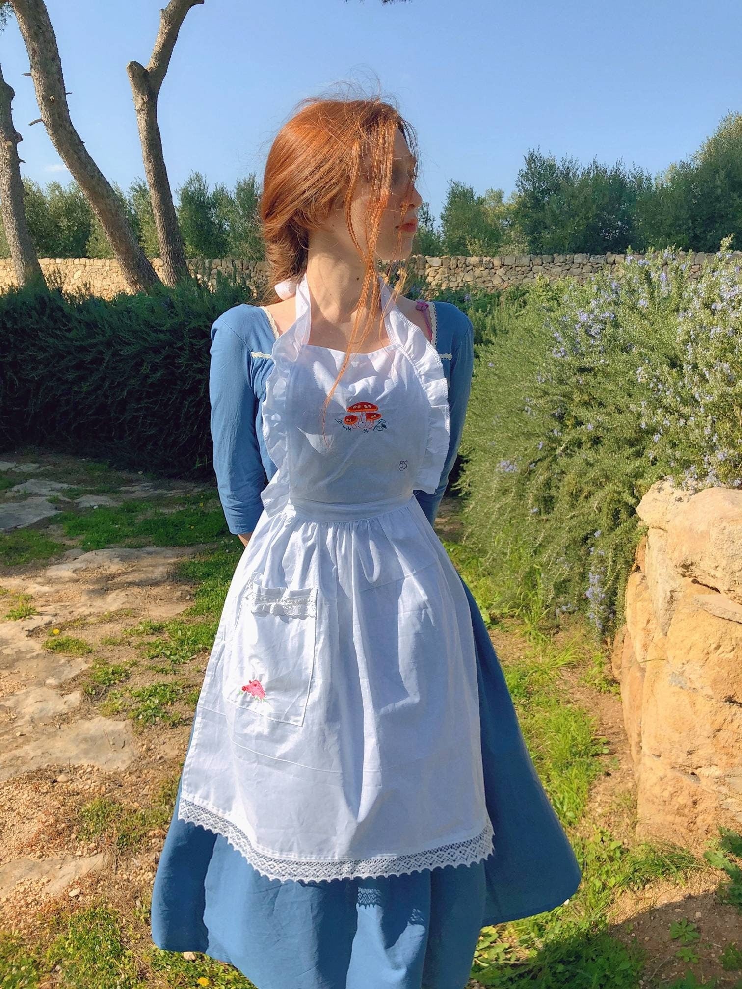 cottagecore apron dress loving this apron by little women atelier #cottagecore #cottagecoreaesthetic #cottagecorefashion #vintageinspired
