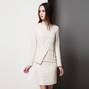 Kate Middleton tailored Workdress Peplum dress Civil wedding short dress Tweed Dress