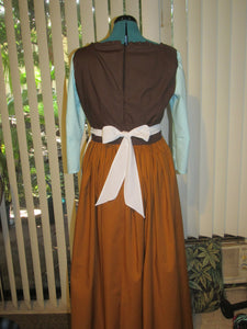 Classic Cinderella 2015 Princess Costume Cosplay Gown Work Dress Apron for Girls Teens Adults