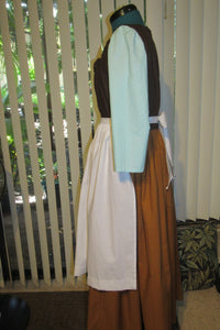 Classic Cinderella 2015 Princess Costume Cosplay Gown Work Dress Apron for Girls Teens Adults