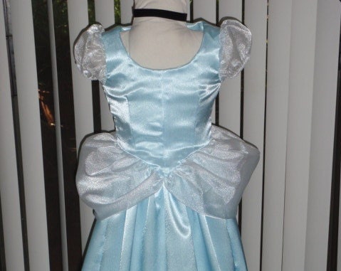 Classic Cinderella Princess Costume Gown Dress and Choker for Girls
