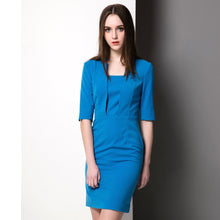 Load image into Gallery viewer, Kate Middleton pencil tailored  work Cornflower blue dress