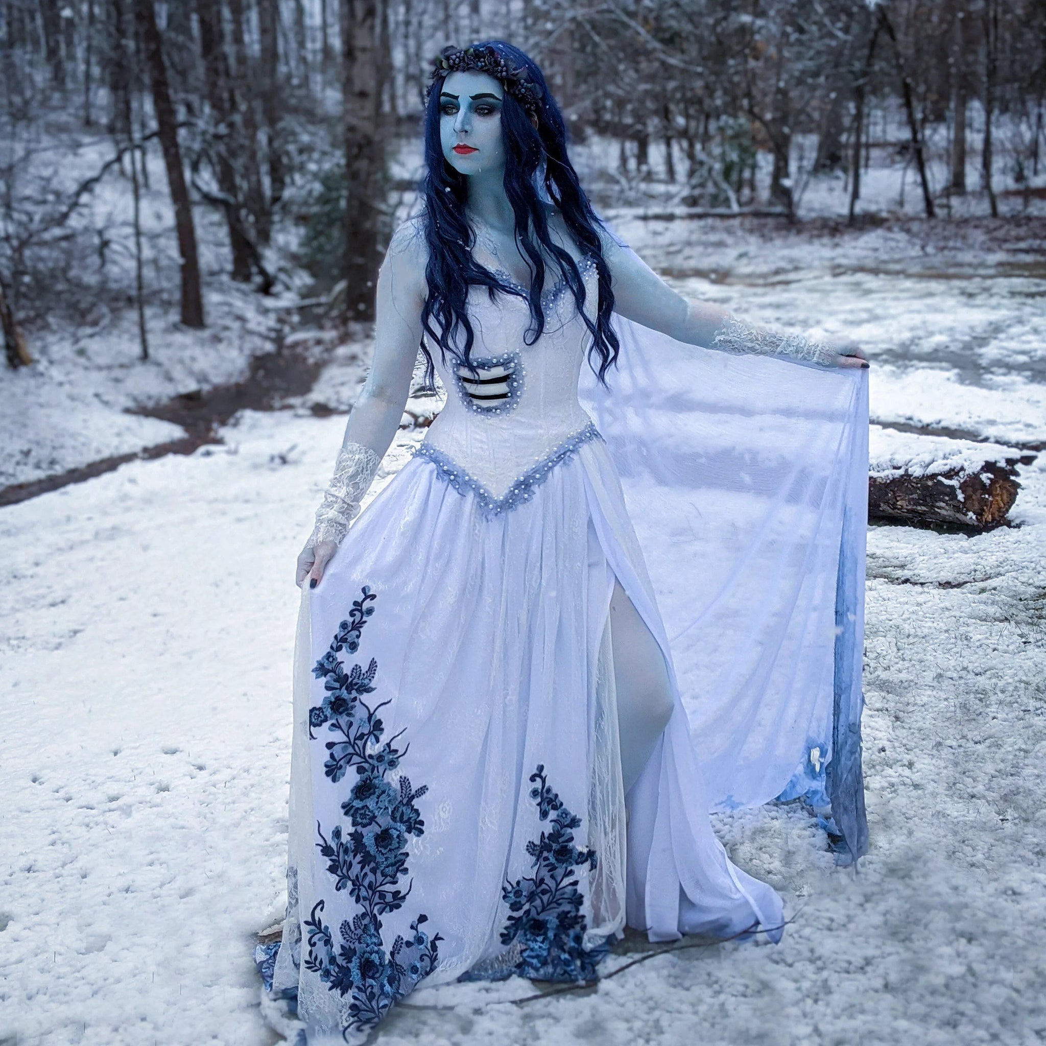 Corpse Bride Emily Costume Cosplay Dress Gown Adult MJcostume Corpse Bride Emily Costume Cosplay Dress Gown Adult MJcostume