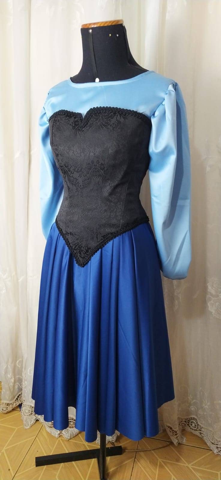 Little mermaid Cosplay Ariel kiss the girl costume dress
