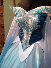 Load image into Gallery viewer, Sleeping Beauty princess hoopskirt Cosplay Aurora Blue dress