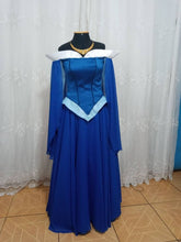 Load image into Gallery viewer, Princess customade+hoopskirt Cosplay Aurora Blue dress