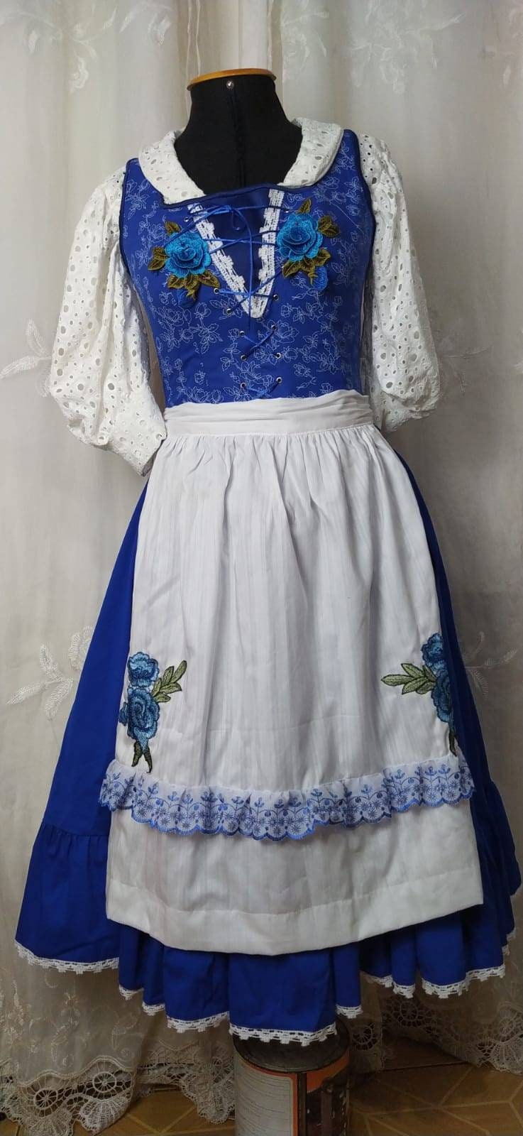 Beauty and the beast princess Cosplay Belle Blue dress MJcostume Beauty and the beast princess Cosplay Belle Blue dress MJcostume