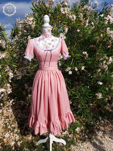 Women Cotton Romantic Inspired Cathy Elegant Pink Dress