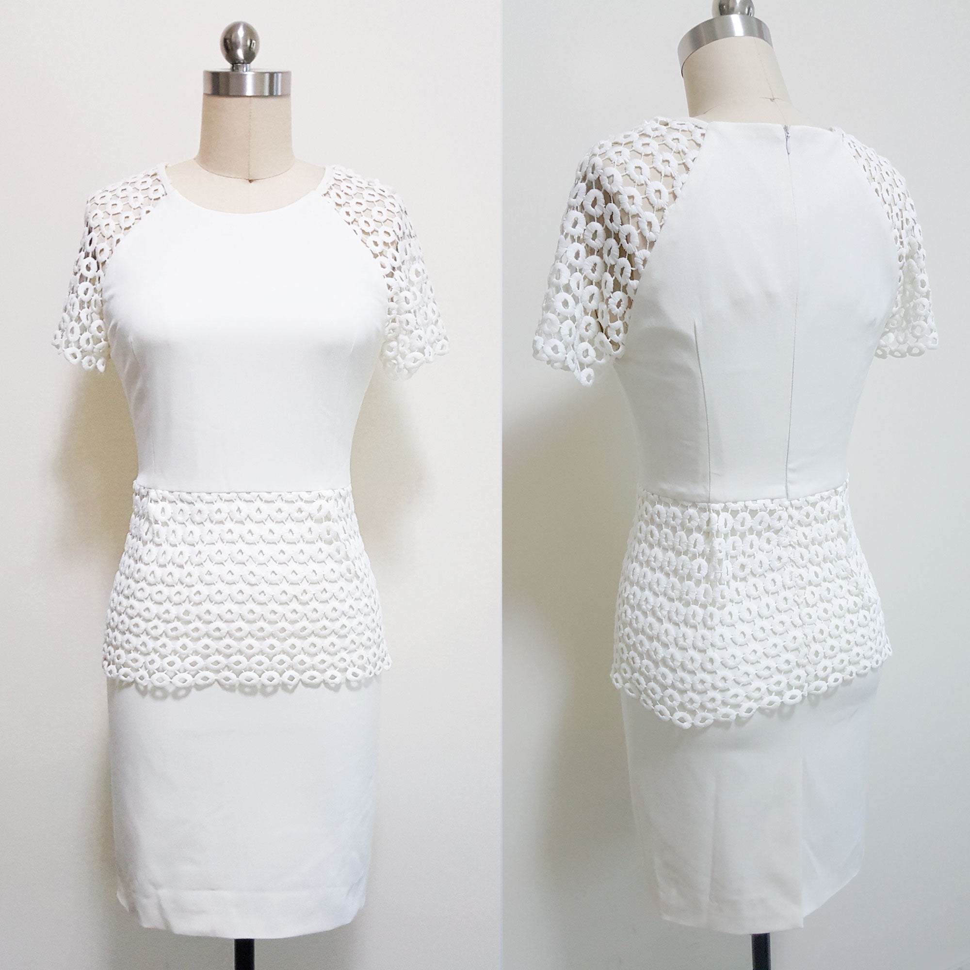 Kate Middleton Lace peplum short civil wedding dress – MJcostume