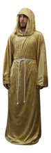 Load image into Gallery viewer, Crushed Velvet Unisex Adult Robe with Hood Monk Pagan Wizard Knight