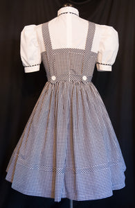 Black and White Dress Costume OZ Custom Child Size DOROTHY Costume AUTHENTIC Reproduction